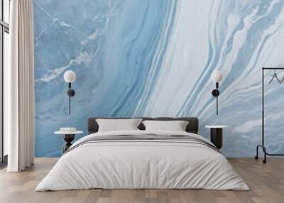 Vertical texture pale blue color marble background Wall mural