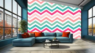 Geometric chevron seamless pattern Wall mural