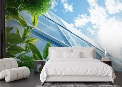 Environmentally conscious commercial buildings in urban environments Wall mural