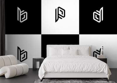 logo set letter bpd, simple modern Wall mural