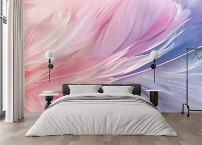 pastel colour feather abstract background. Wall mural