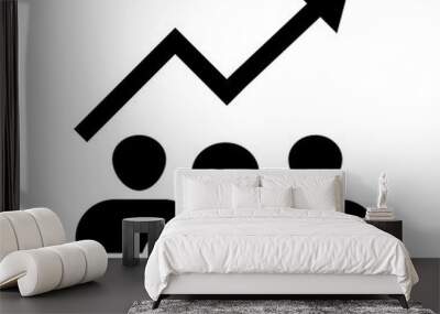 profile, user, people symbol with arrow up icon vector Wall mural