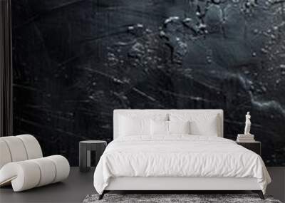 Dark Elegance. Black metal texture high detailed plain background concept Wall mural