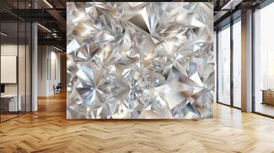 Sparkling diamonds in a pile. Luxury and wealth concept Wall mural