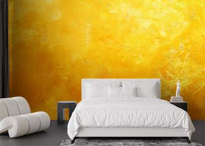 Vibrant Yellow Textured Background. Minimalist design concept Wall mural