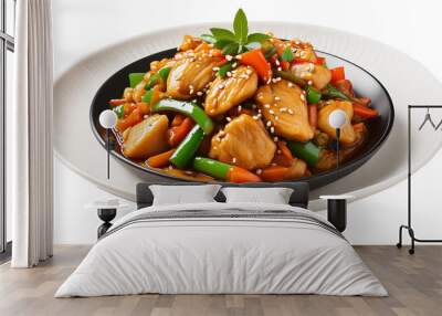 a delicious dish of kung pao chicken with an attractive appearance Wall mural