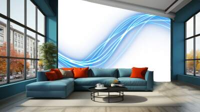 blue Neon Motion Trail Wall mural