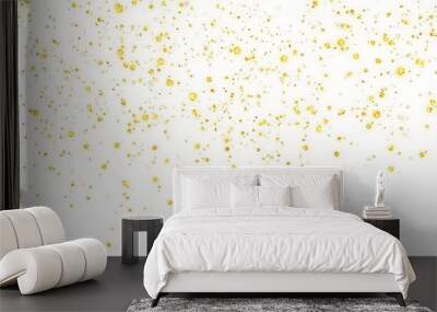 elegance gold sparkles on an isolated transparent background Wall mural