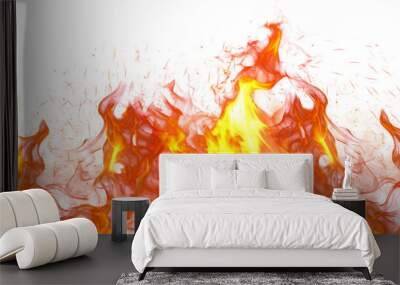 flame particles burning hot Wall mural