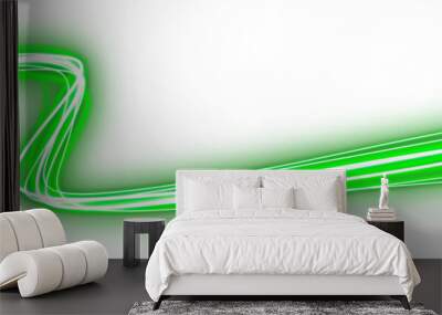 Green neon speed line light wave Wall mural