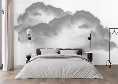 overcast cloud element on transparent background Wall mural