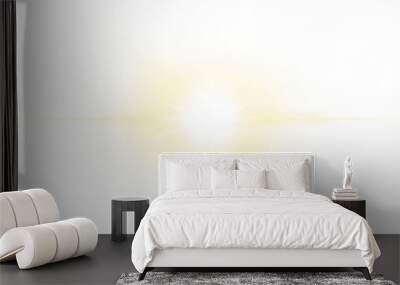 Sun flash with rays and spotlight effect Wall mural