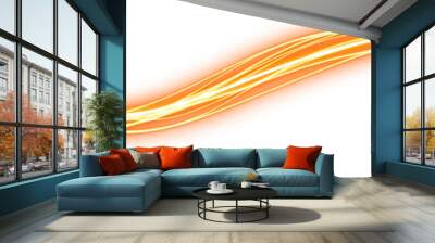 transparent orange glowing speed neon line effect Wall mural