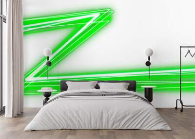 wavy green light line modern element Wall mural