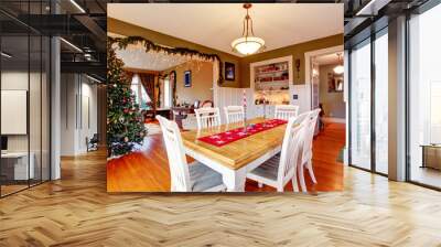 House interior on Christmas eve Wall mural