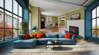 Living room interior design of craftsman house Wall mural