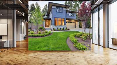 Luxurious home design with modern curb appeal in Bellevue. Wall mural