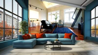 Reconstructed modern spacious living room Wall mural