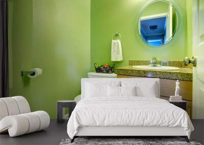 Refreshing green bathroom Wall mural