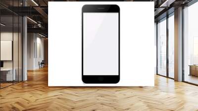 a black cell phone with a white screen Wall mural