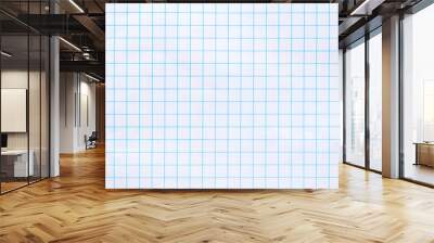 A sheet of math grid paper, graph paper texture as background Wall mural