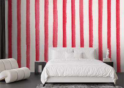 Abstract geometric watercolor striped background Wall mural