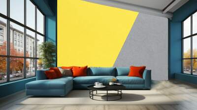 Abstract yellow and gray paper background, texture watercolor paper. Trendy colors 2021 Wall mural