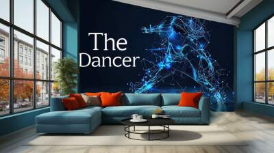 An illustration of a modern Dancer. Design of clothes, albums, notebooks. banners, postcards Wall mural