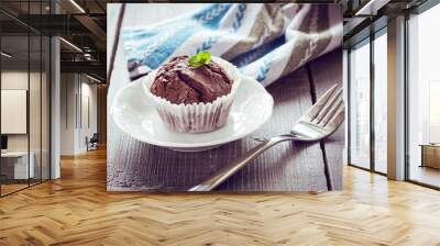 Chocolate muffins. Wall mural