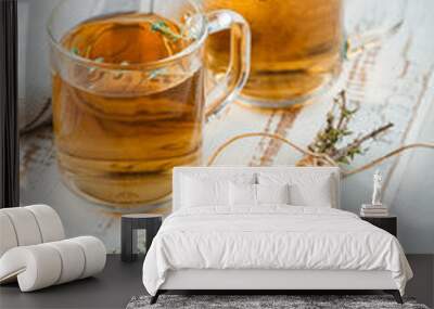 Thyme herbal tea Wall mural