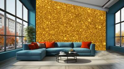 Gold shimmering glitter for texture or background Wall mural