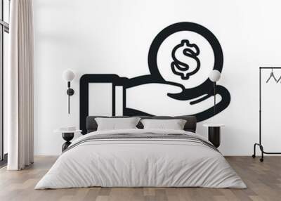 investment vector icon Wall mural