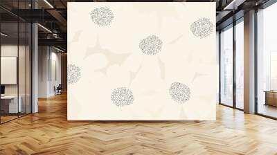 Modern hand drawn minimalist flowers pattern. Light beautiful botanical print. Fashionable template for design.  Wall mural