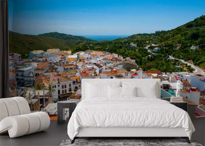 Overview of the town of Ojen near Marbella, Spain Wall mural