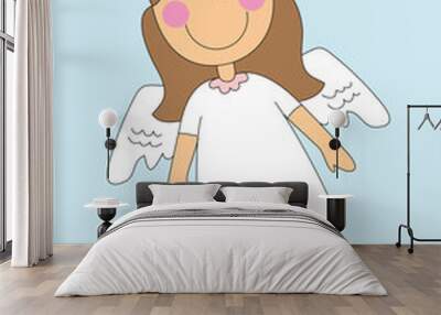 cute angel girl Wall mural