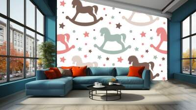 Rocking horse pattern 2 Wall mural