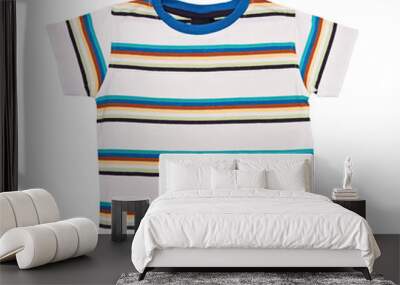 Bright shirt with a short sleeve on the white Wall mural