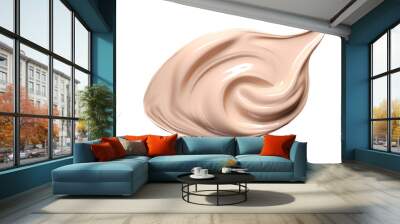 Close-up of a smear of liquid foundation or bb cream on a transparent background Wall mural