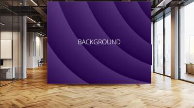 Dark purple abstract background with 3d texture, wavy lines and gradient transition, dynamic shape Wall mural