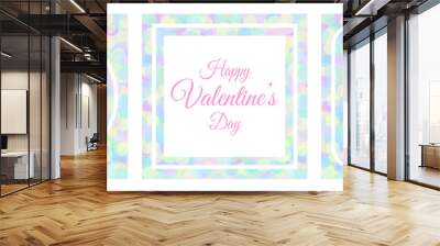 Happy valentine's day. Colorful abstract elements, dots, bubbles Wall mural