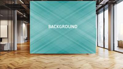 Teal green abstract background with white triangular pattern, cross shape, modern geometric texture, diagonal rays and angles Wall mural