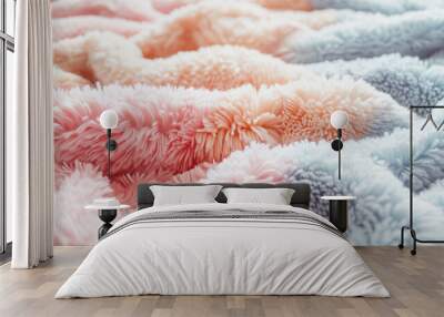 soft plush pink and blue background Wall mural