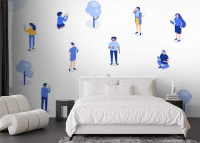 characters Wall mural