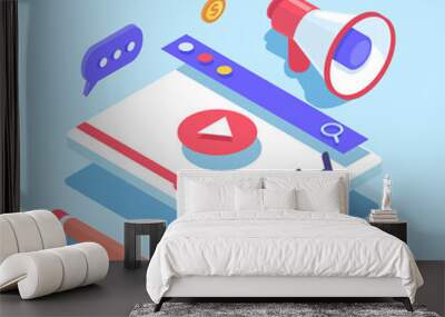 Video marketing Wall mural