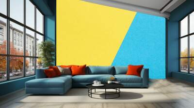 texture heavy paper, abstract yellow and blue background Wall mural