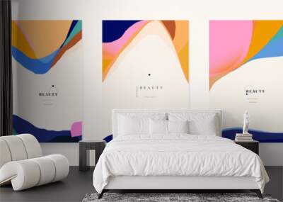 Trendy abstract geometric backgrounds. Cute modern templates for your design. Wall mural