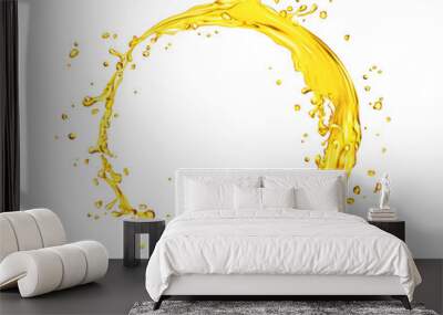 vector orange juice splash circle Wall mural