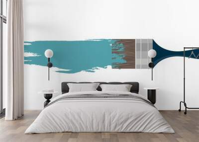 Vector paint brush on white background Wall mural