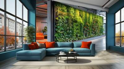 vertical garden in an office building Wall mural