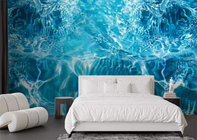 Water in swimming pool background horizontal composition  Wall mural